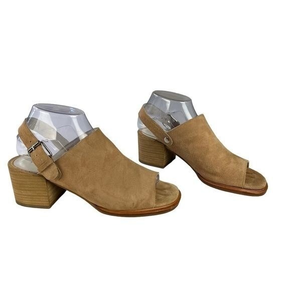 Jeffrey Campbell Sandals Women Size 8 Lincove Stacked Block Heel‎ Suede Open Toe - Picture 2 of 12